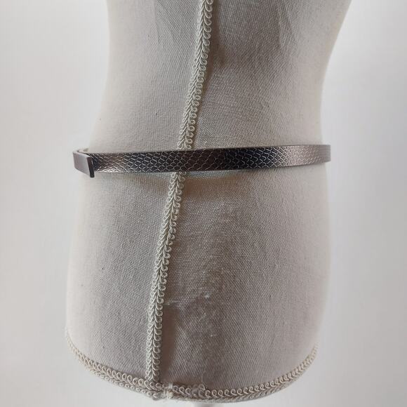 J. Crew Factory Metallic Skinny Belt Fashion Glam Preppy Small - Picture 6 of 8